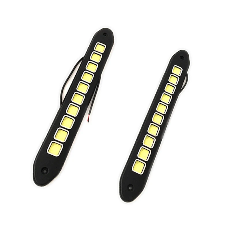 LED Daytime Running Lights Waterproof COB DRL Flexible Car LED Strip Lights White