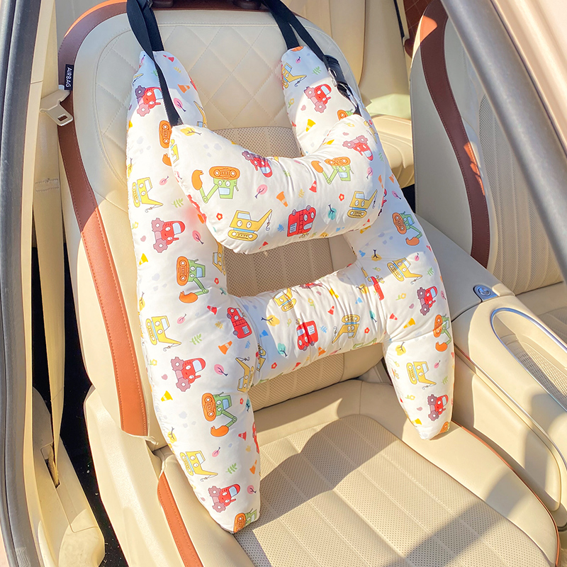 Kids Car Seat Pillow U Shaped Travel Neck Pillow Soft Cartoon Headrest Cushion for Baby and Children