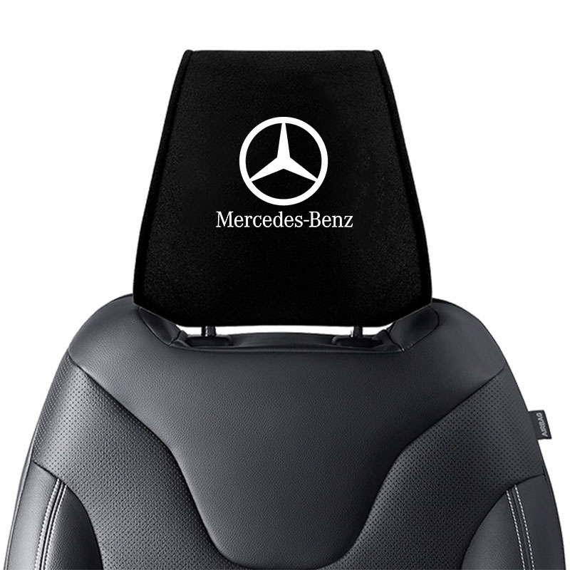 PU Car Headrest Cover Anti-Dirty Seat Protector for Mercedes-Benz
