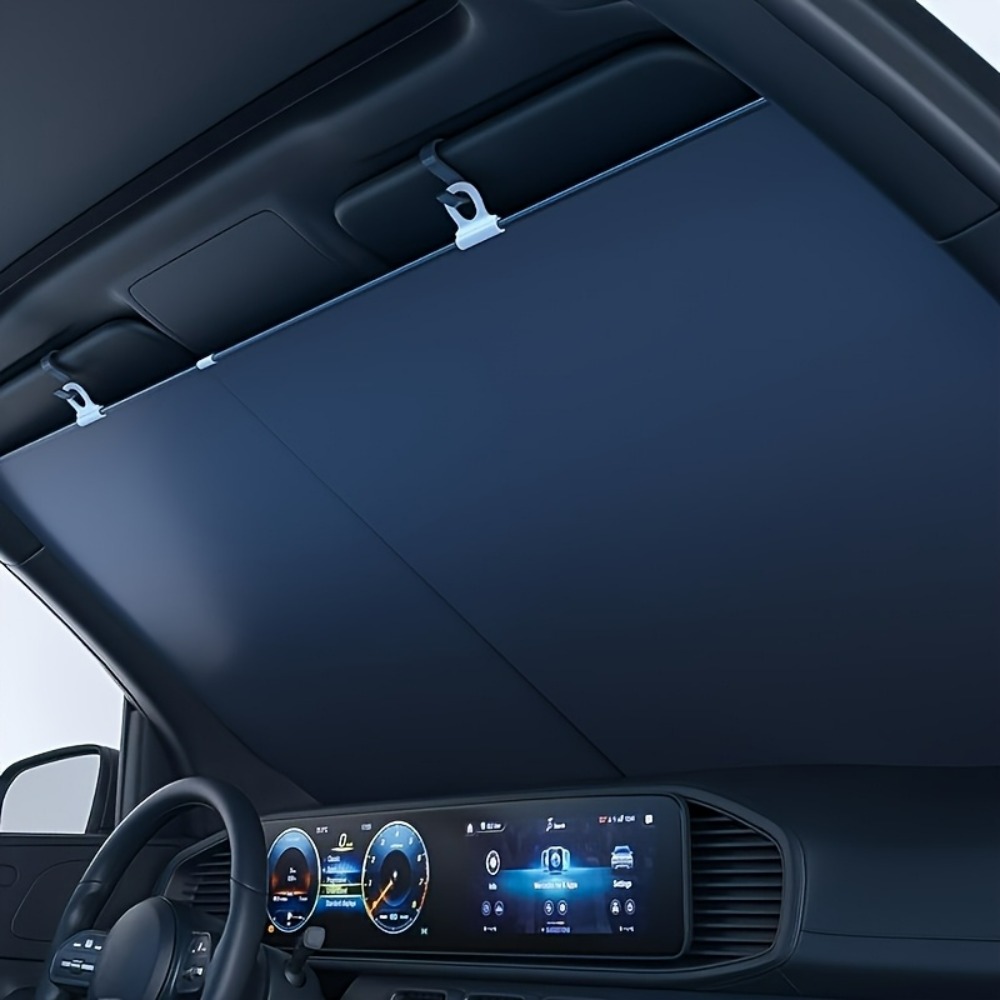 Retractable Car Windshield Sunshade Heat Resistant UV Protector for Front Windshield