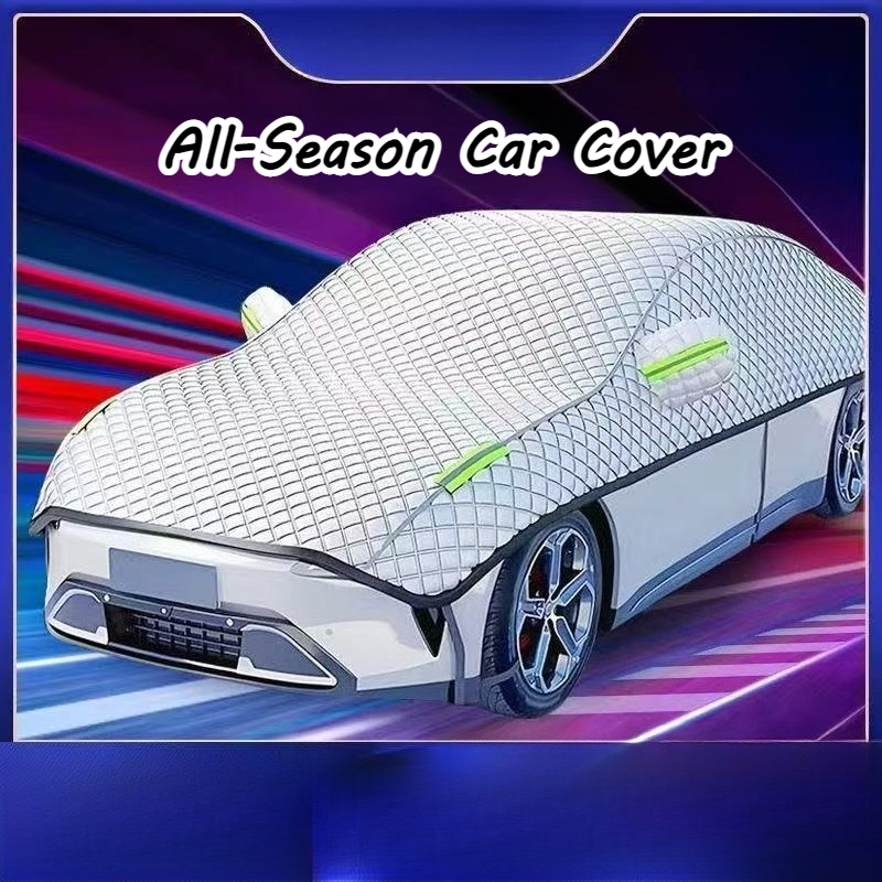 Universal Waterproof Half Car Cover for Sedan & SUV with UV Sun Protection and Heat Insulation