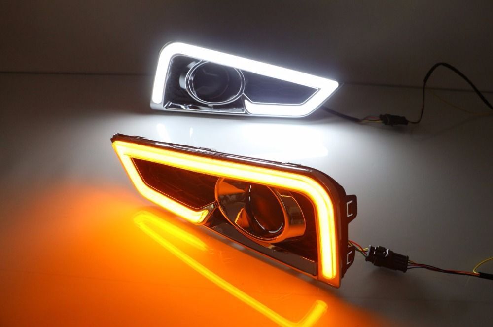 LED DRL Daytime Running Lights With Turn Signal