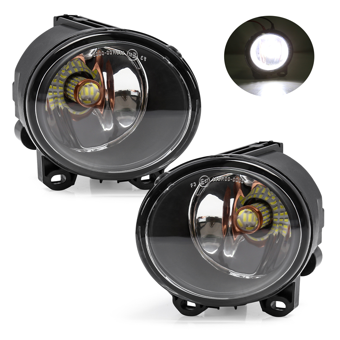 LED Fog Lights Daytime Running Lamps Waterproof Upgrade