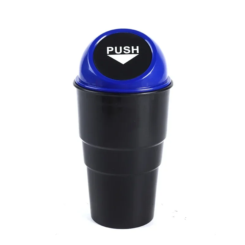 Compact Leakproof Car Trash Can with Lid for Cup Holders