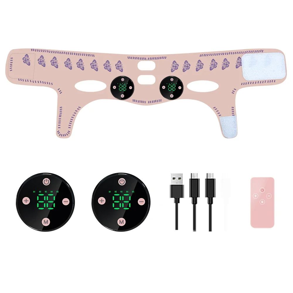 Head Massage Face Slimming Strap, USB Rechargeable Facial Lifting Mask to Reduce Double Chin, Cheek Lift, Skin Tightning