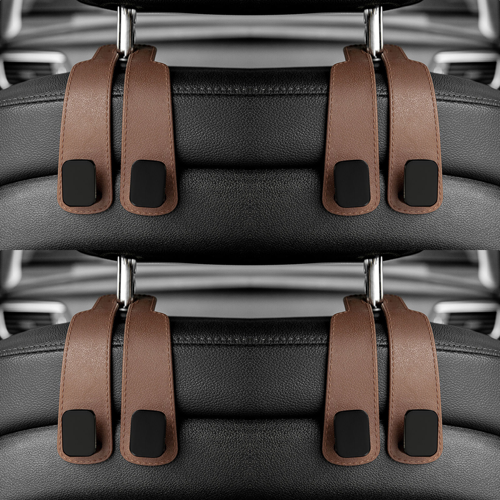 Seat Back Organizer Holder Clips Auto Fastener Hooks, Car Headrest Hooks Hanger for Bags