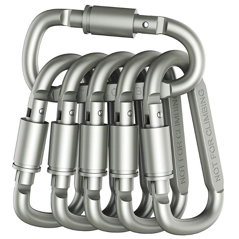 EDC Outdoor Keychain Clip, Alloy Aluminum Tactical Carabiner Hook, Carabiner Set for Key Camping Survival