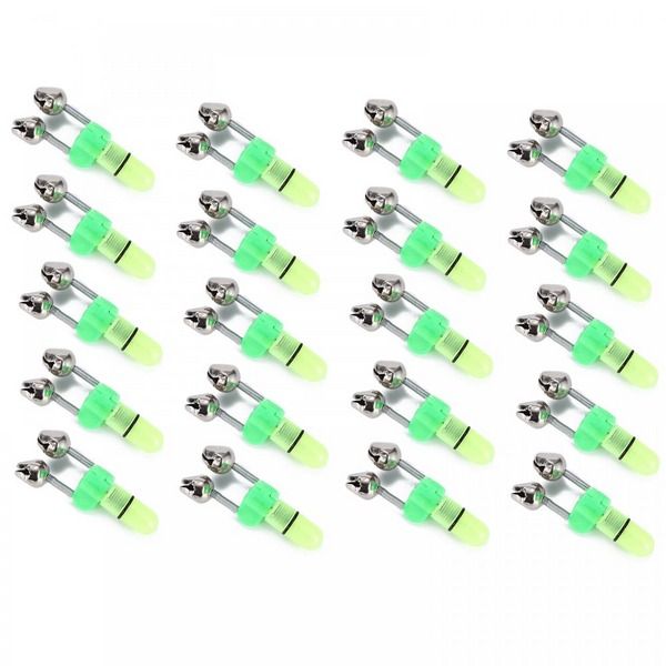 LED Night Fishing Bite Bait Alarm Bells, Rod Tip Clip Alert Ring, Light for Fishing Rods, Ideal for Ice Fishing