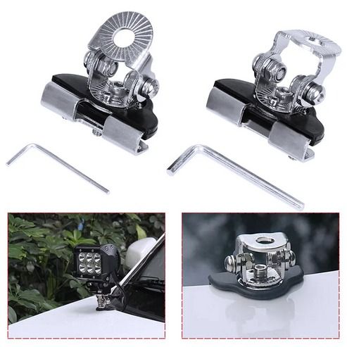 Universal Pillar Hood LED Work Light Bar Mount Bracket Clamp, Durable Stainless Steel, Offroad Clamp Holder for Vehicles