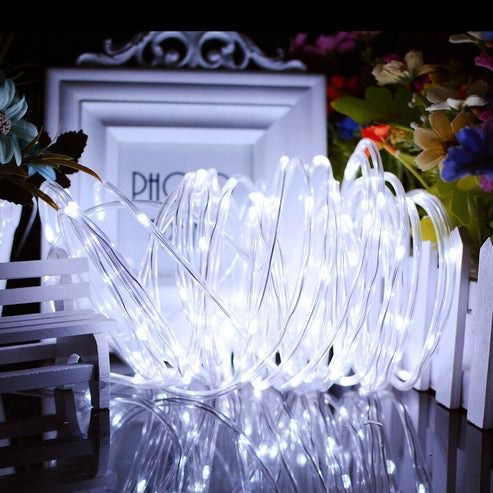 LED Light Tube, LED String Lights, Waterproof Garden & Party Decoration, USB Powered with Remote & Timer