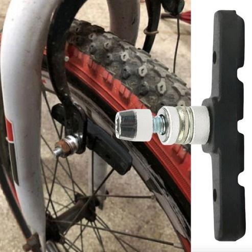 High-Grade Black Bicycle Brake Shoes, Long-Lasting, Wear-Resistant for Mountain & Road Bikes