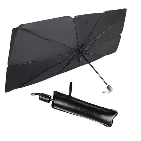 Car Sun Shade Umbrella, Foldable Front Window Cover, UV Blocker for Windshield, Heat Protection Visor for Vehicles