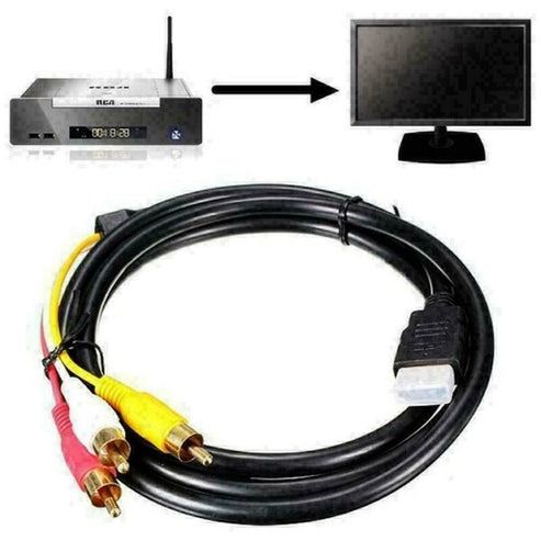 HDMI To RCA AV Component Converter Adapter, RCA Video Audio Cable for HDTV