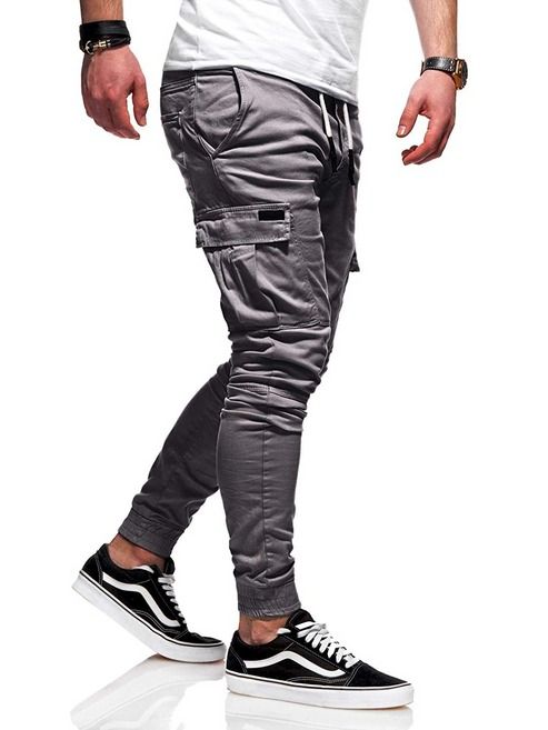 Men's Casual Joggers, Sweatpants Cargo Combat Trousers, Loose Sport Workout Pants for Fitness & Leisure