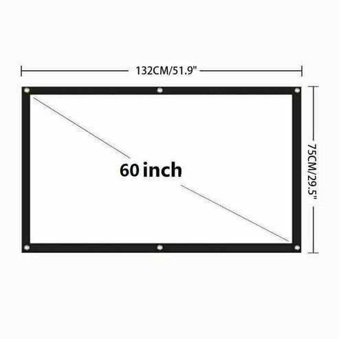 Portable Foldable Projector Screen, Outdoor Home Cinema Theater, 3D Movie Viewing Screen for Office & Home Use