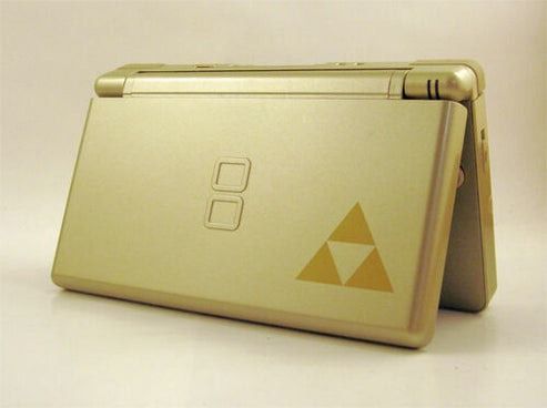 Gold Zelda Triforce Replacement Housing for Nintendo DS Lite, Glass Lens Shell, Custom Fit, Easy Install