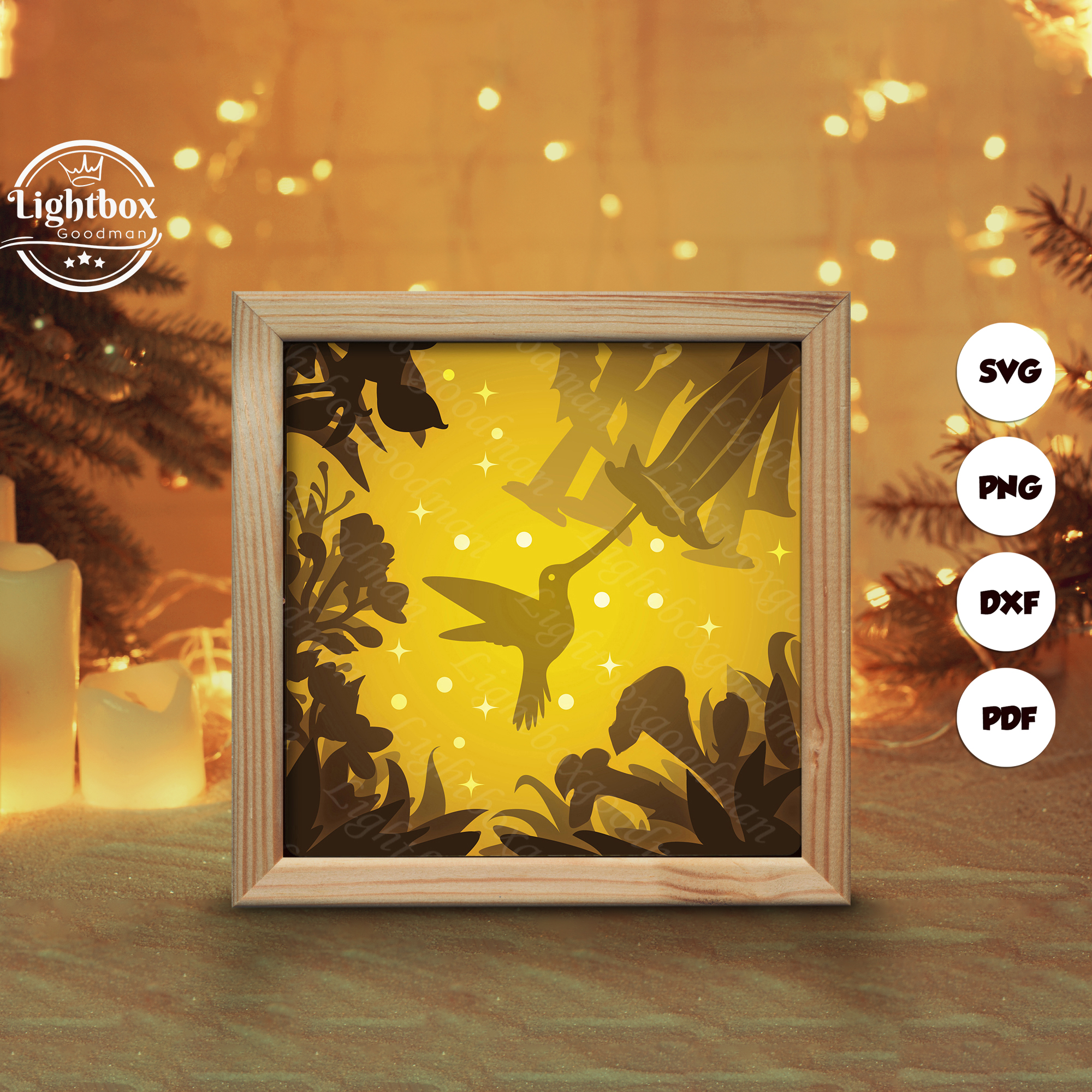 Simple Hummingbirds 2 Shadow Box Files, Paper Cut Light Box | Inspire ...