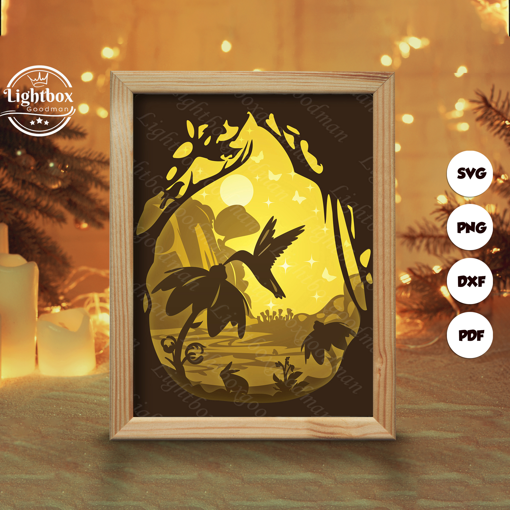 Simple Hummingbirds 1 Shadow Box Files, Paper Cut Light Box | Inspire ...