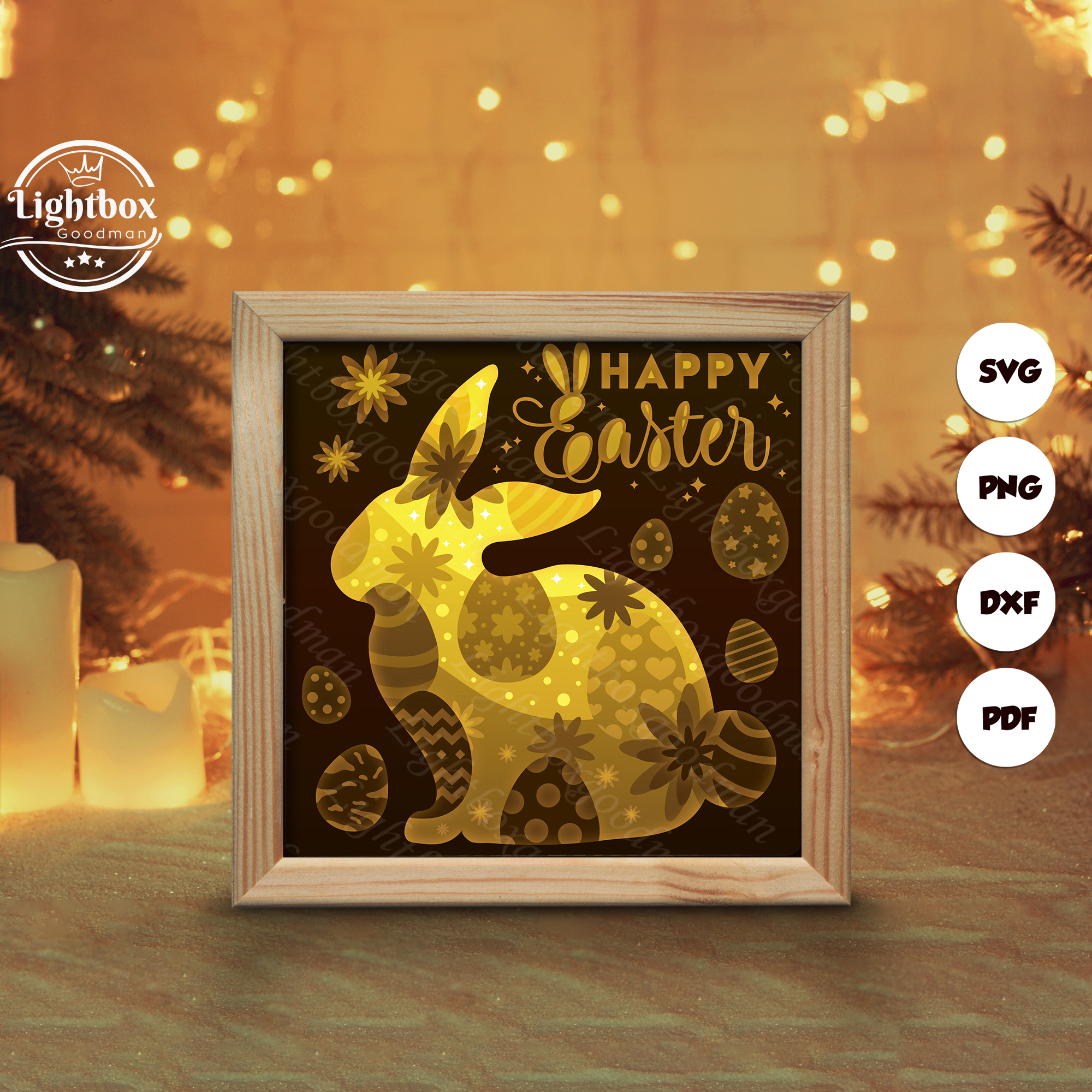 Easter 2 Shadow Box Files, Paper Cut Light Box Template File | Inspire ...