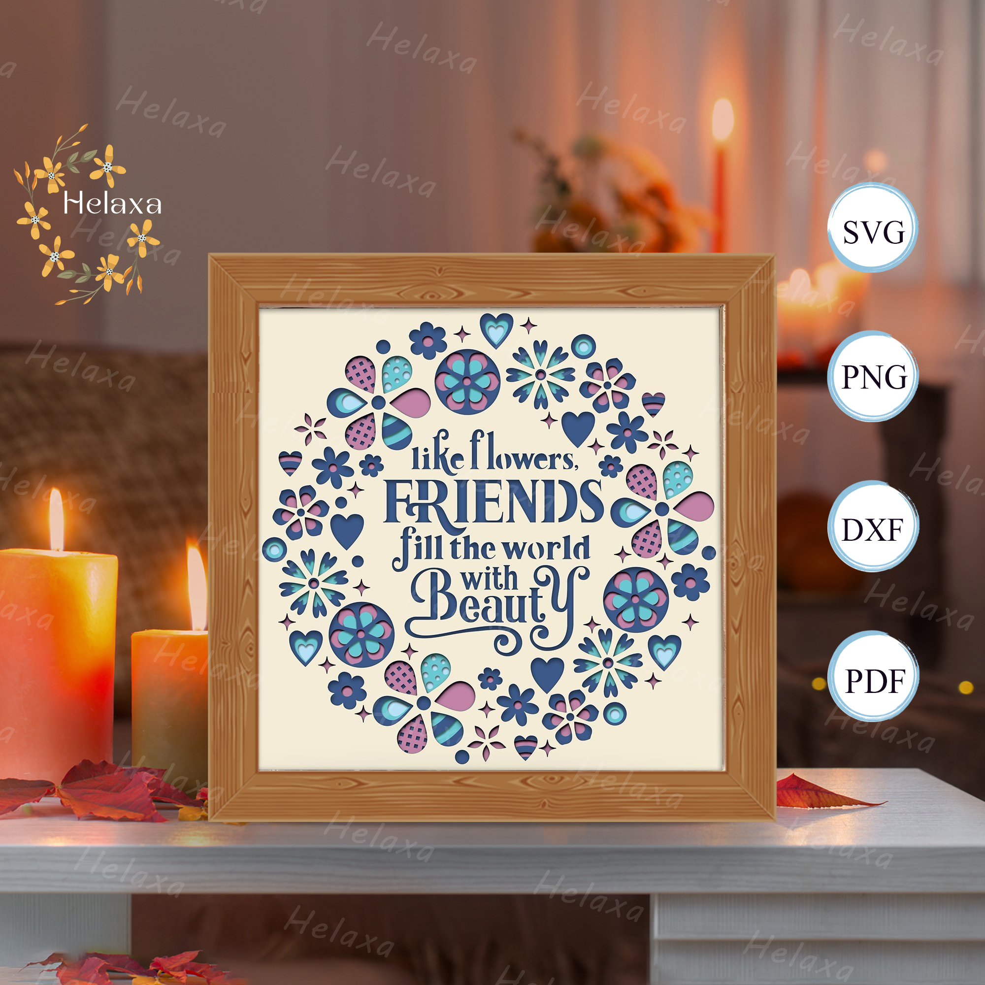 Friendship Quote Shadow Box Files, Paper Cut Light Box Templ | Inspire ...