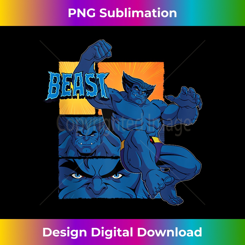 Marvel Studios X-Men u201997 Beast Logo Action Panels Tank T | Inspire ...