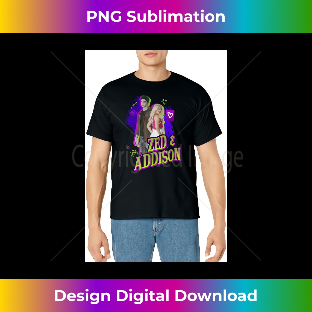 Disney Zombies Zed And Addison Neon Poster - PNG Transparent | Inspire ...