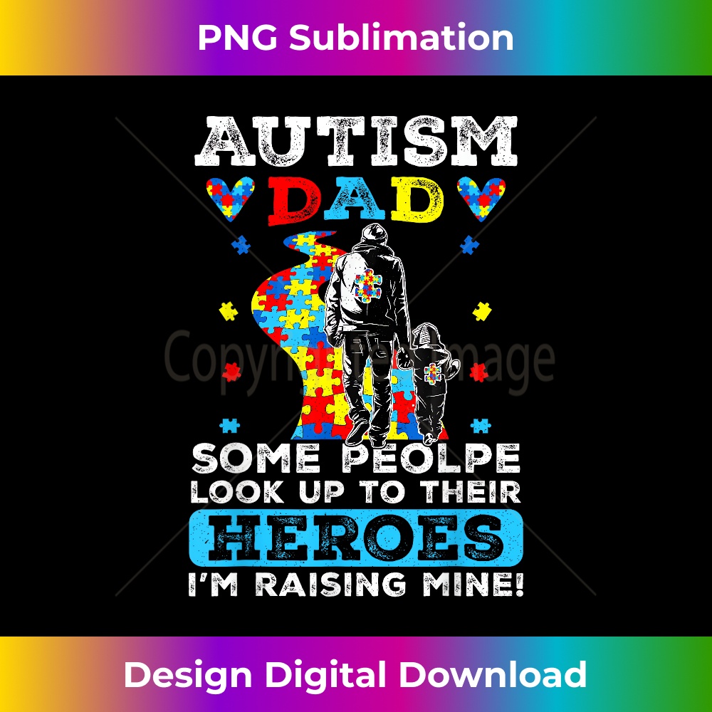 Support Autism Proud Dad Autism Awareness Month Father Daddy - Inspire ...