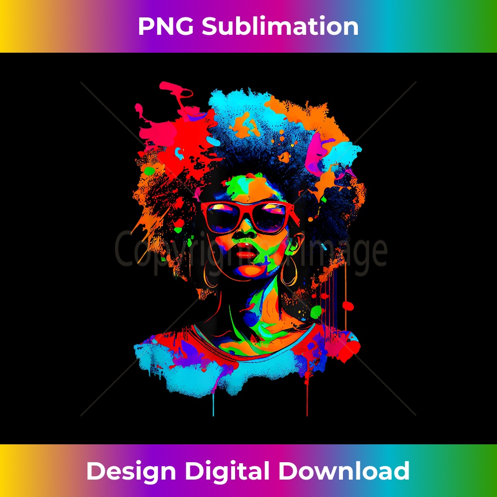 Paint Dripping Afro Melanin Queen Art Black History Month - | Inspire ...