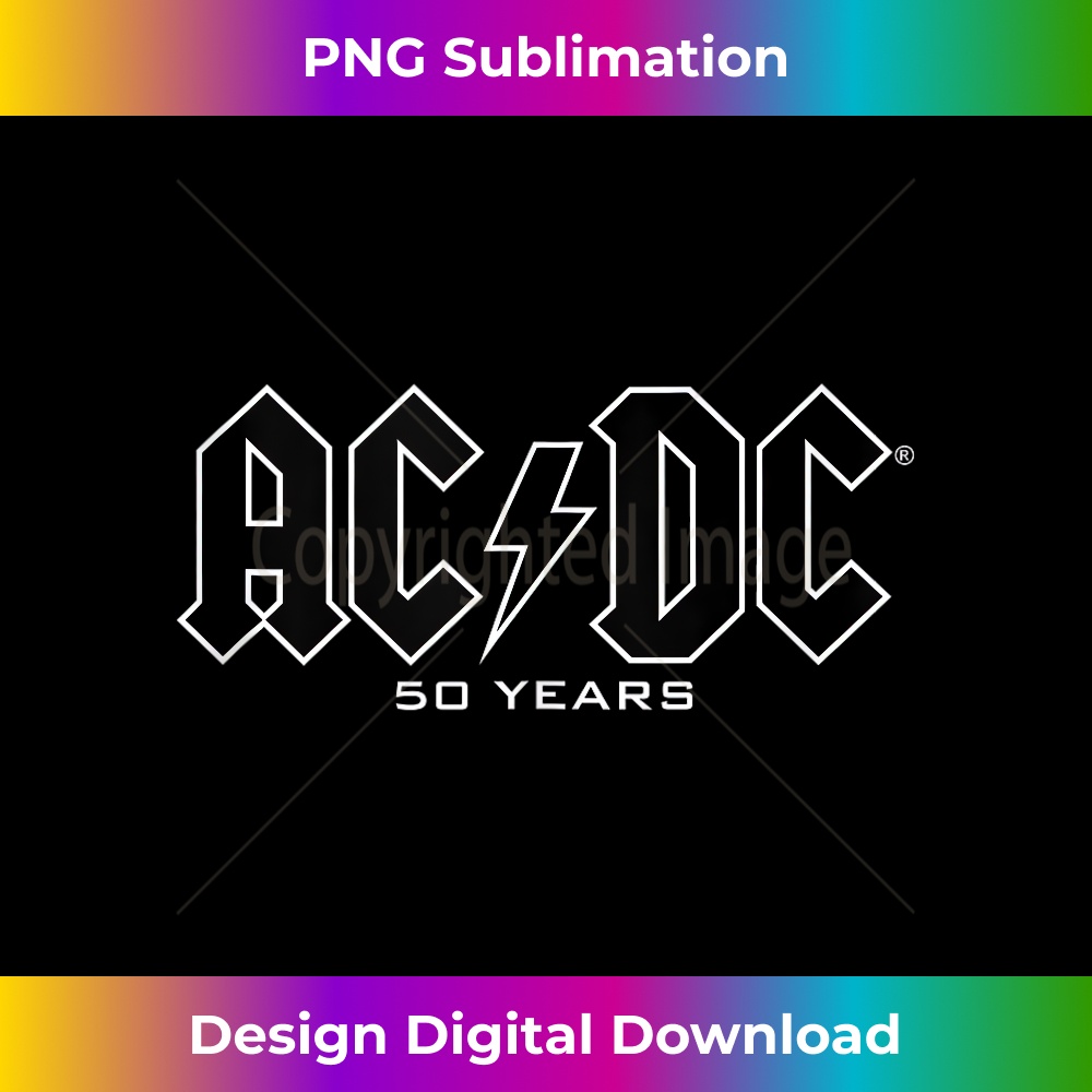 ACDC - History of Logos 50 Years Tank Top | Inspire Uplift