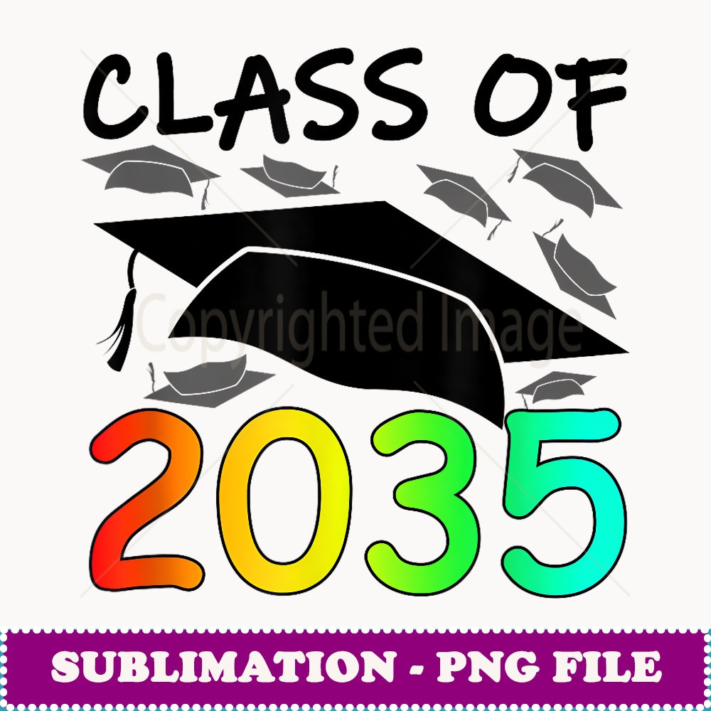 Graduation Class of 2035 Hand Prints Space PreK 12th Grade - | Inspire ...