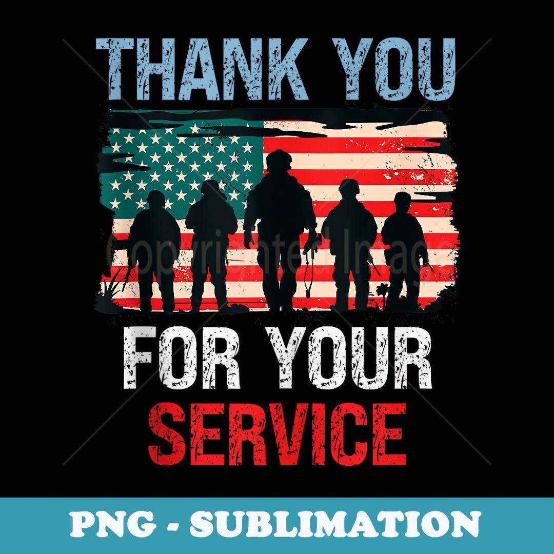 USA Flag Thank You for Your Service - Memorial Veterans Day | Inspire ...