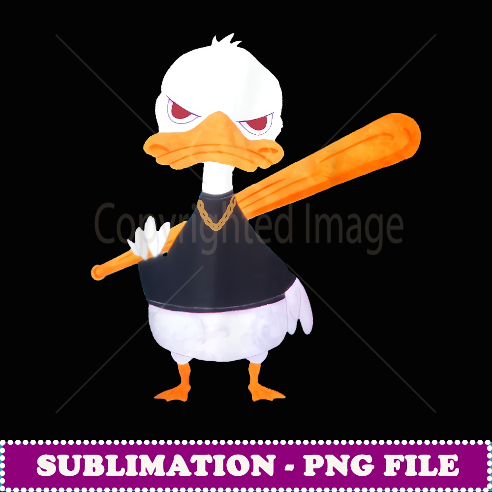 Evil Halloween duck with baseball bat - PNG Transparent Subl | Inspire ...
