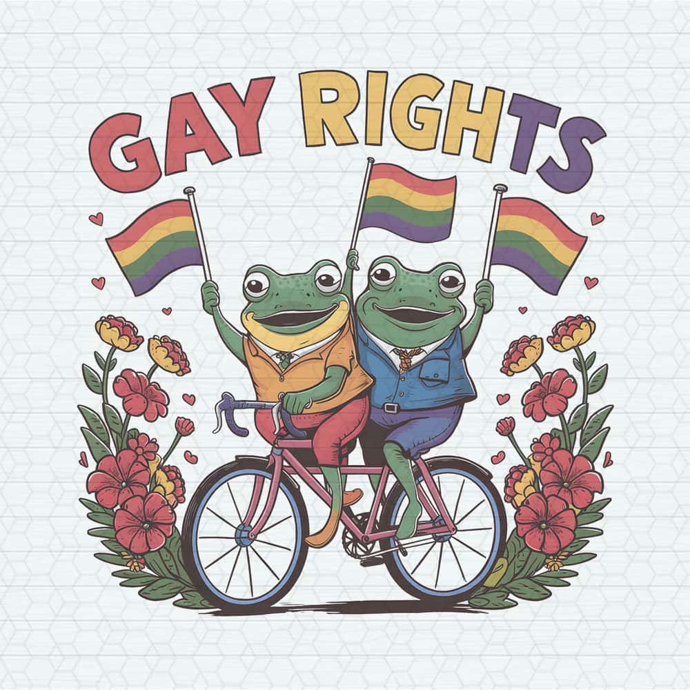 Floral Gay Rights Frogs LGBT Pride PNG | Inspire Uplift