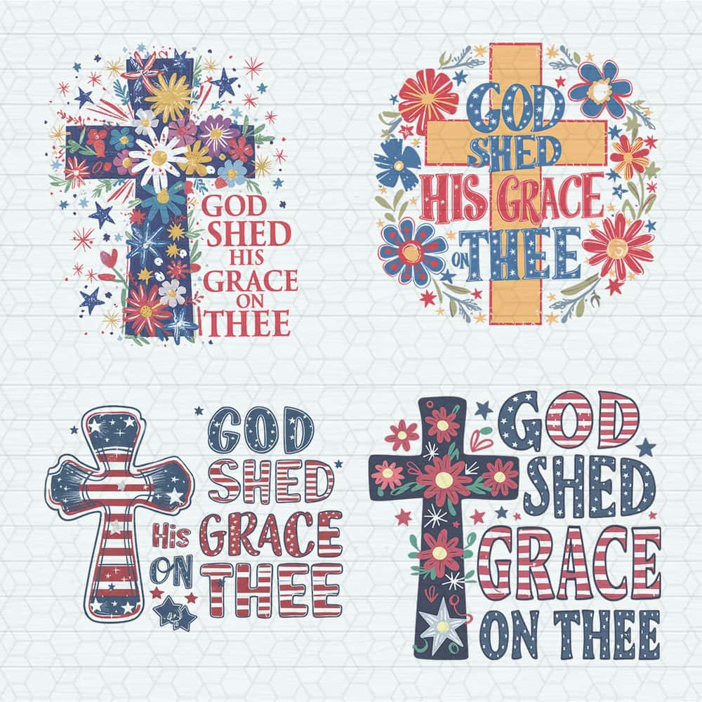 God Shed His Grace On Thee PNG SVG Bundle | Inspire Uplift
