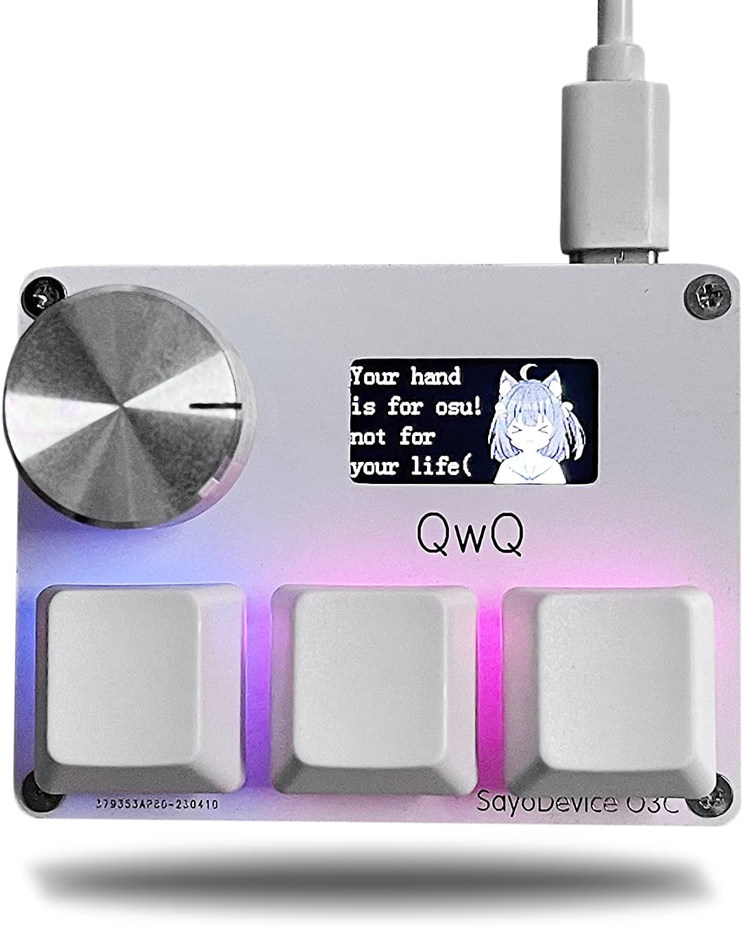 SayoDevice OSU, O3C Rapid Trigger, Magnetic Pink Switches, Hall Switches, Keyboard With Knob, Screen Copy Paste Shortcut