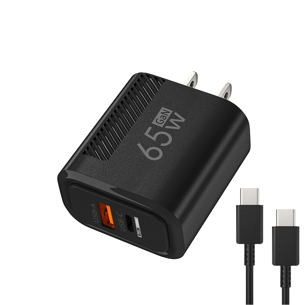 Quick Charging Type C Wall Charger, 65W GaN USB C Fast Charger, Phone Charger Adapter for iPhone, Samsung, Xiaomi