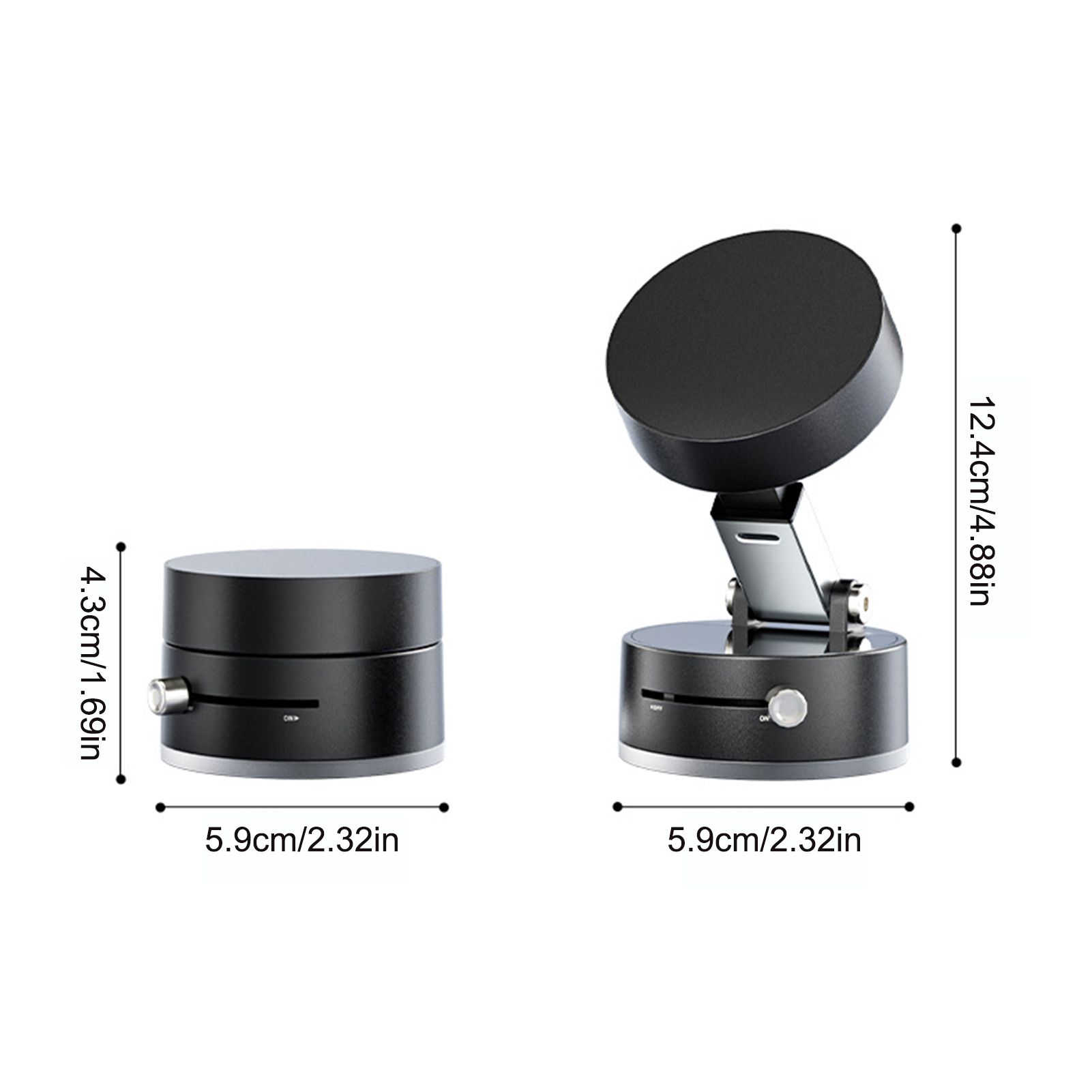 Double-Sided Foldable Magnetic Car Phone Holder, Vacuum Suction Cup, Auto Phone Bracket For Car Interior Accessories