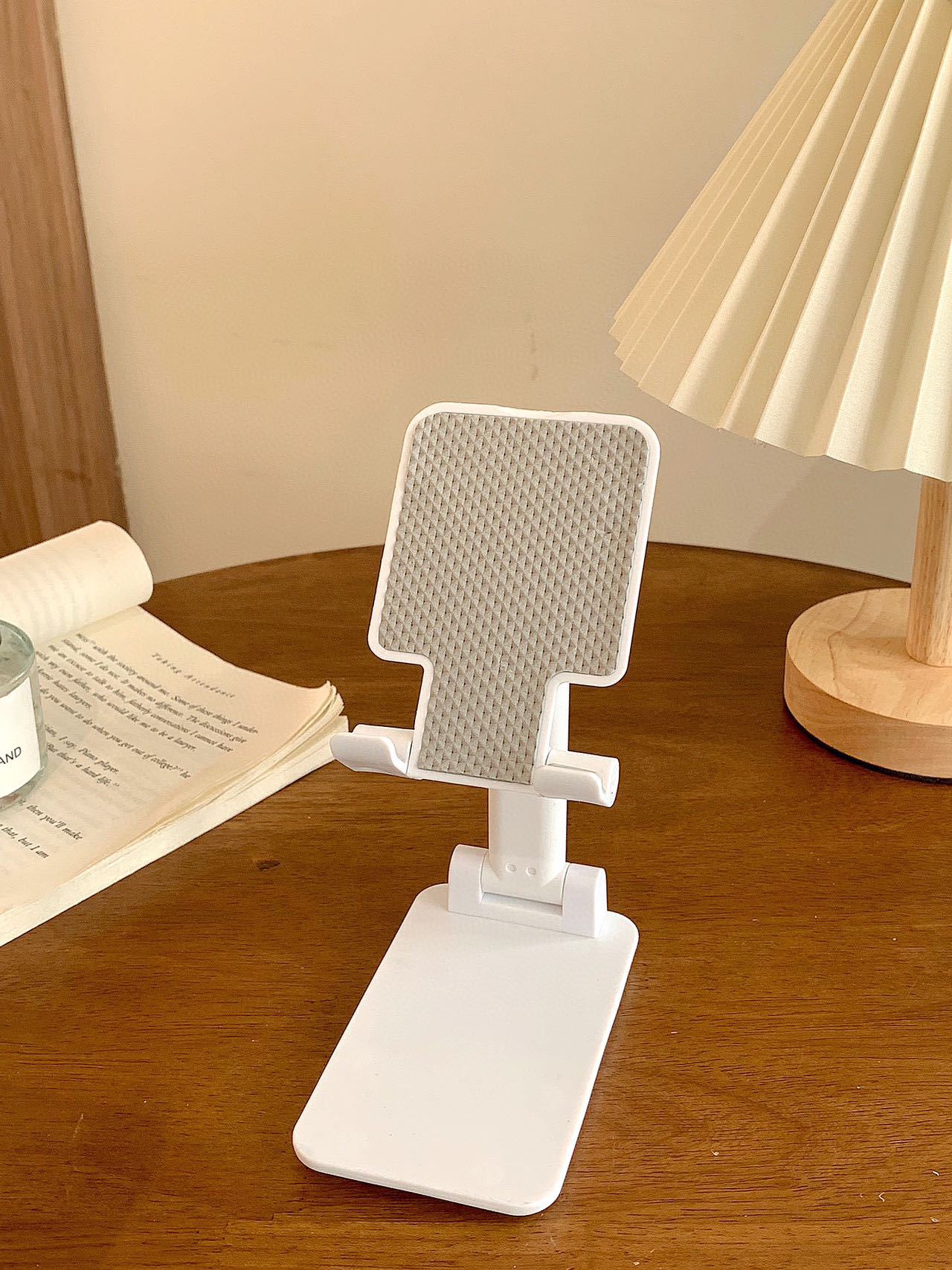 Foldable Portable Adjustable Phone Stand for Desk, Compatible with iPhone and All Smartphones