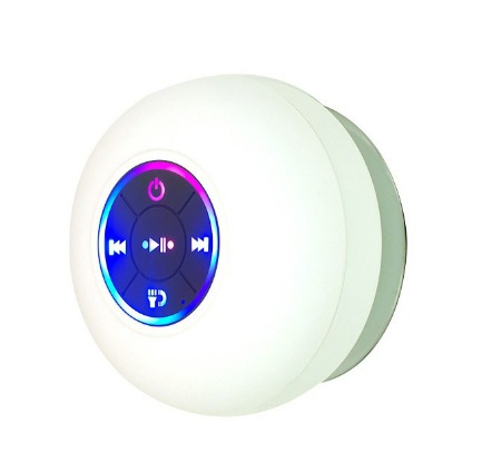 Mini Portable Waterproof Bluetooth Speaker, LED, Large Suction Cup, Outdoor Sports, Bathroom Wireless