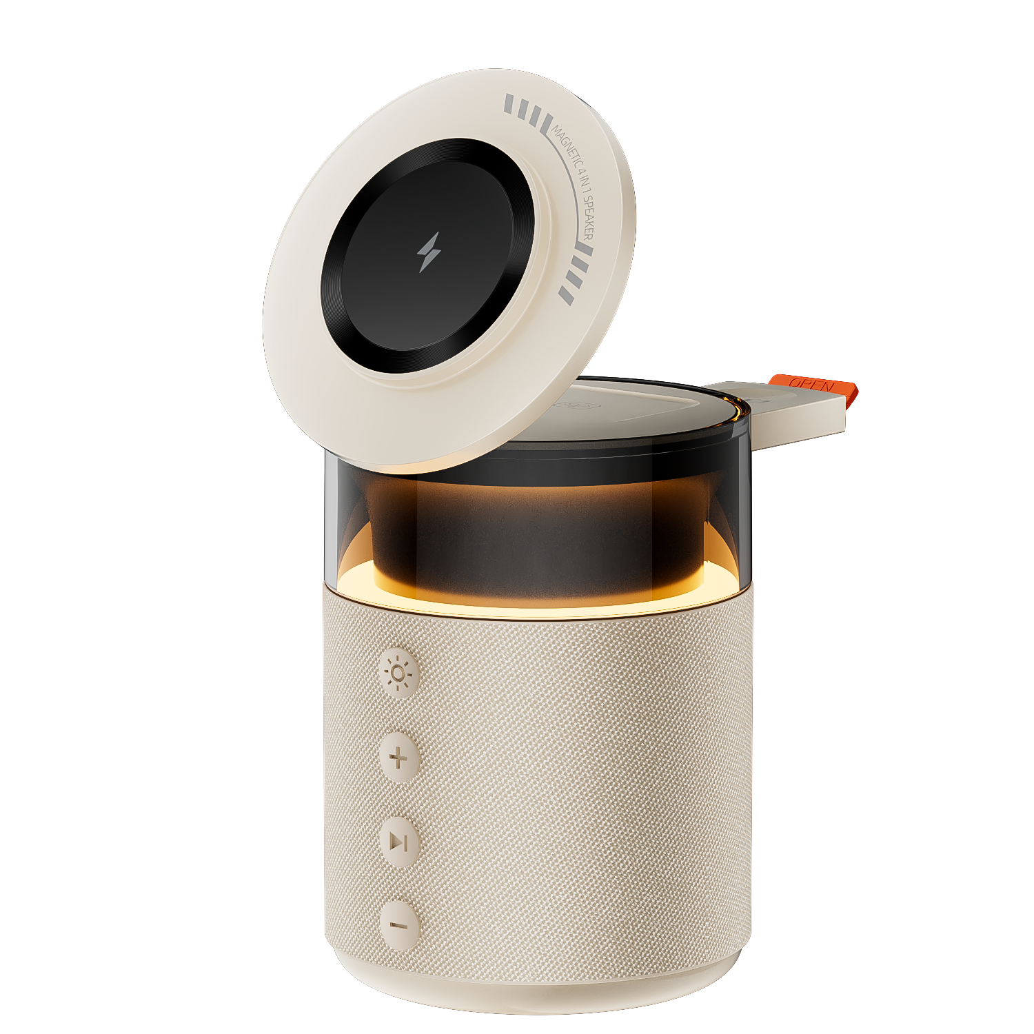 Magnetic Wireless Charging Station with Bluetooth Speaker & Night Lights