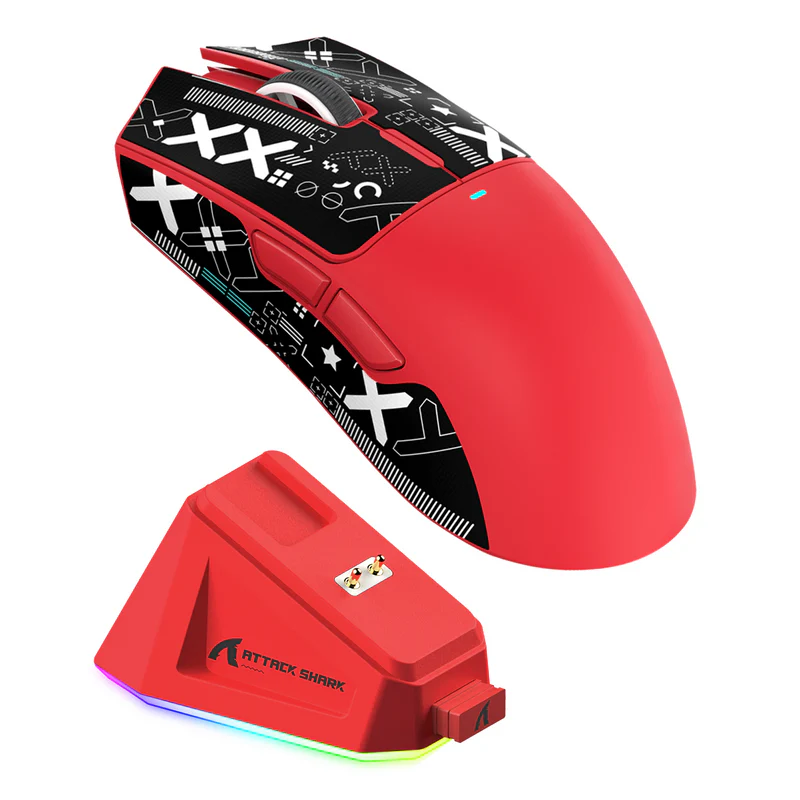 Ultra light Wireless Gaming Mouse RGB Tri Mode DPI Magnetic Charging Dock