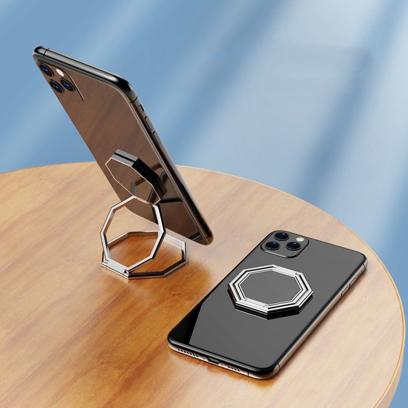 Rotating Foldable Phone Ring Holder Stand for Car and Desk Use
