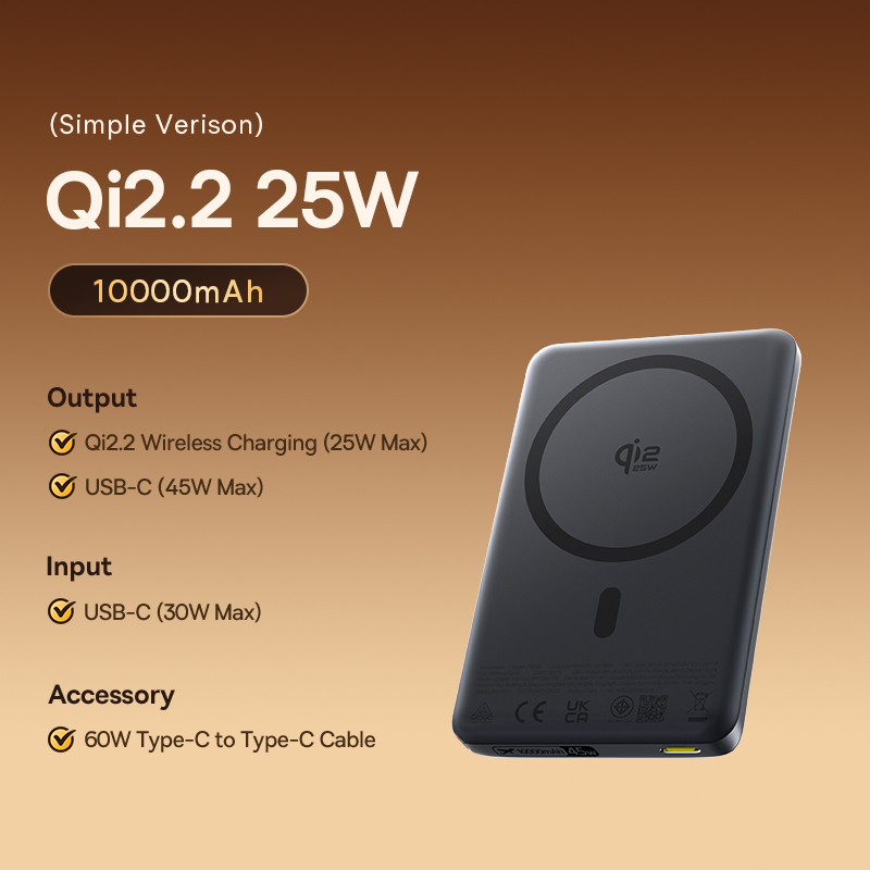 MagSafe Compatible Magnetic Power Bank Wireless Charger with USB C Fast Chargingss