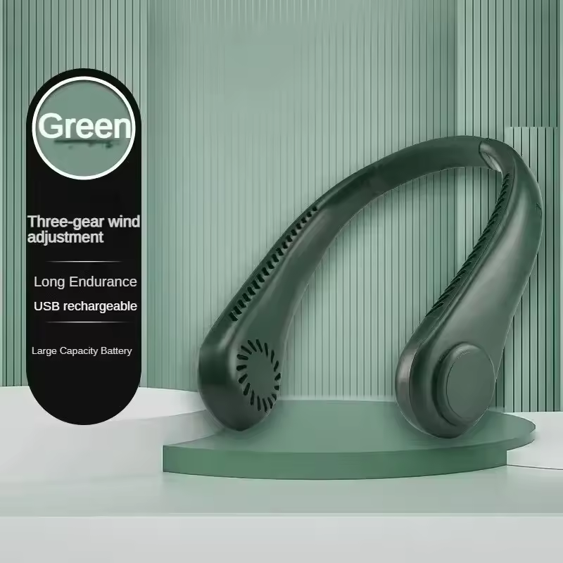 Portable Bladeless Neck Fan USB Rechargeable Hands Free Fan for Outdoor Travel & Sports