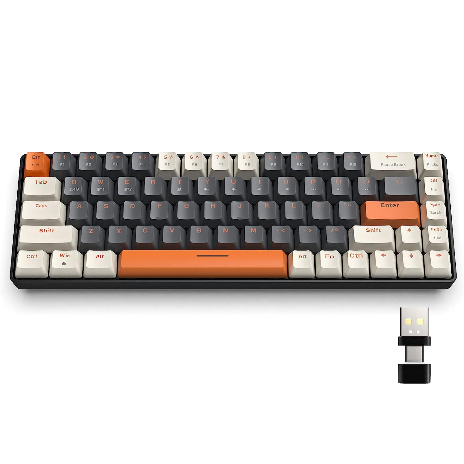 Wireless Mechanical Keyboard with Bluetooth Hot Swappable Gaming Keys