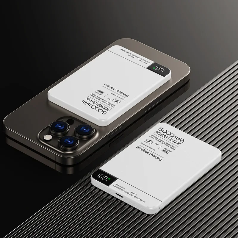 Magnetic Power Bank Wireless Portable Charger for iPhone & USB C Devices