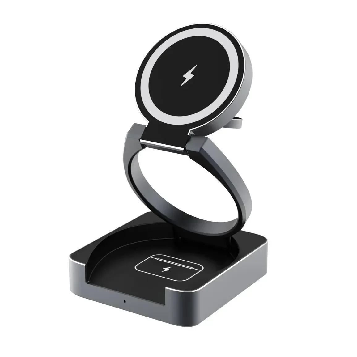 Magnetic Wireless Charger Foldable Charging Station for iPhone Apple Watch & AirPods