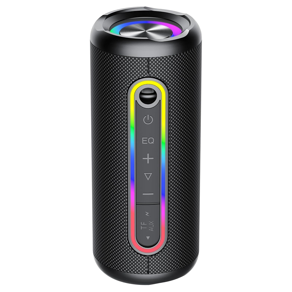 Portable Bluetooth Speaker with RGB Lights Waterproof Wireless Stereo Speaker