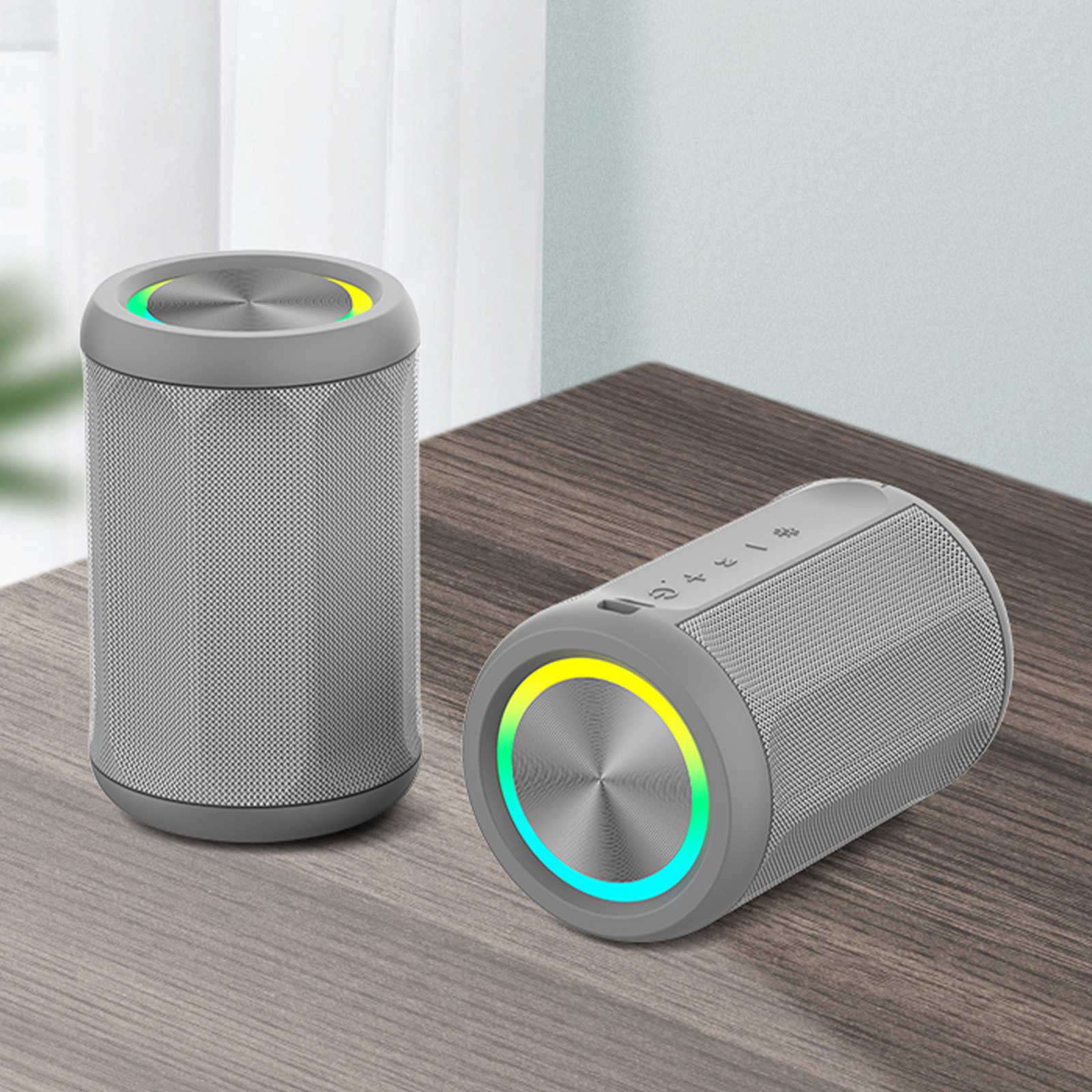 Portable Bluetooth Wireless Speaker with RGB Lights FM Radio & Playtime