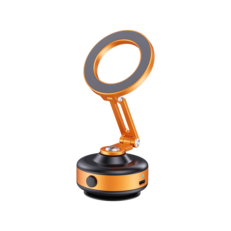 Magnetic Car Phone Holder with Vacuum Suction and Foldable Rotation